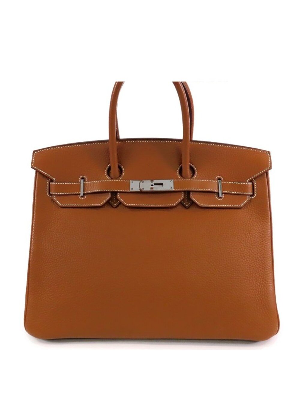 Hermes Birkin 35 Gold Silver Taurillon Handbag
